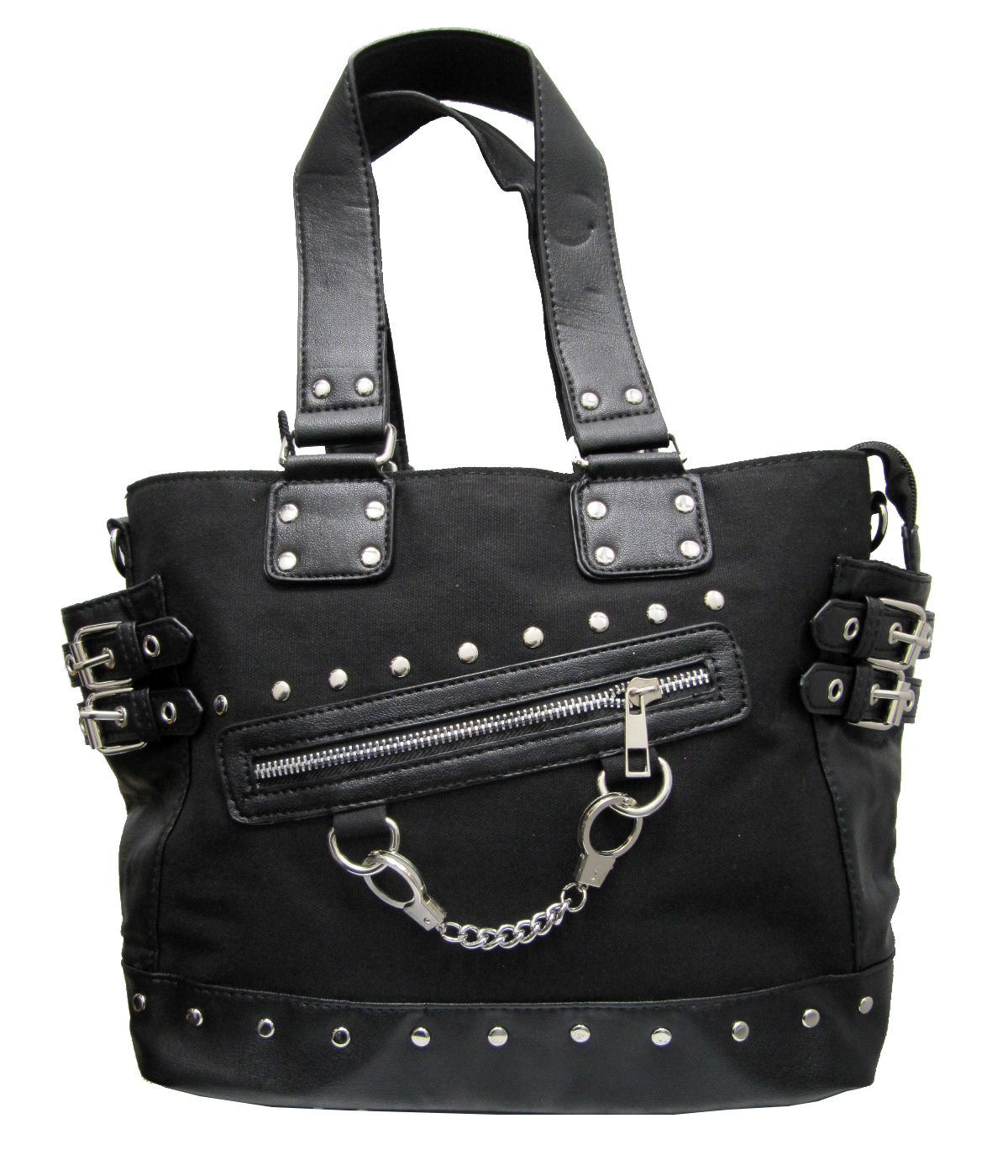 BOLSO PUNK NEGRO CON ESPOSAS